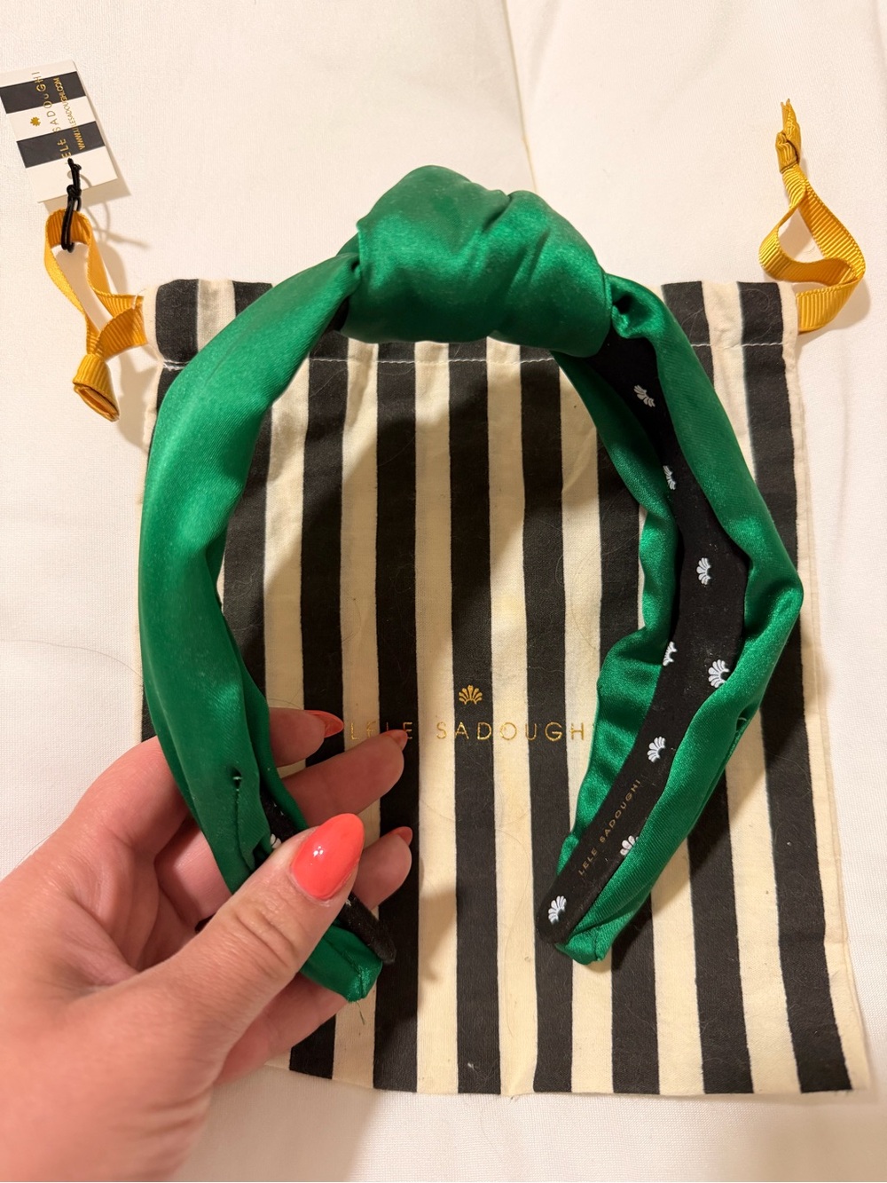 Lele Sadoughi Kelly green headband